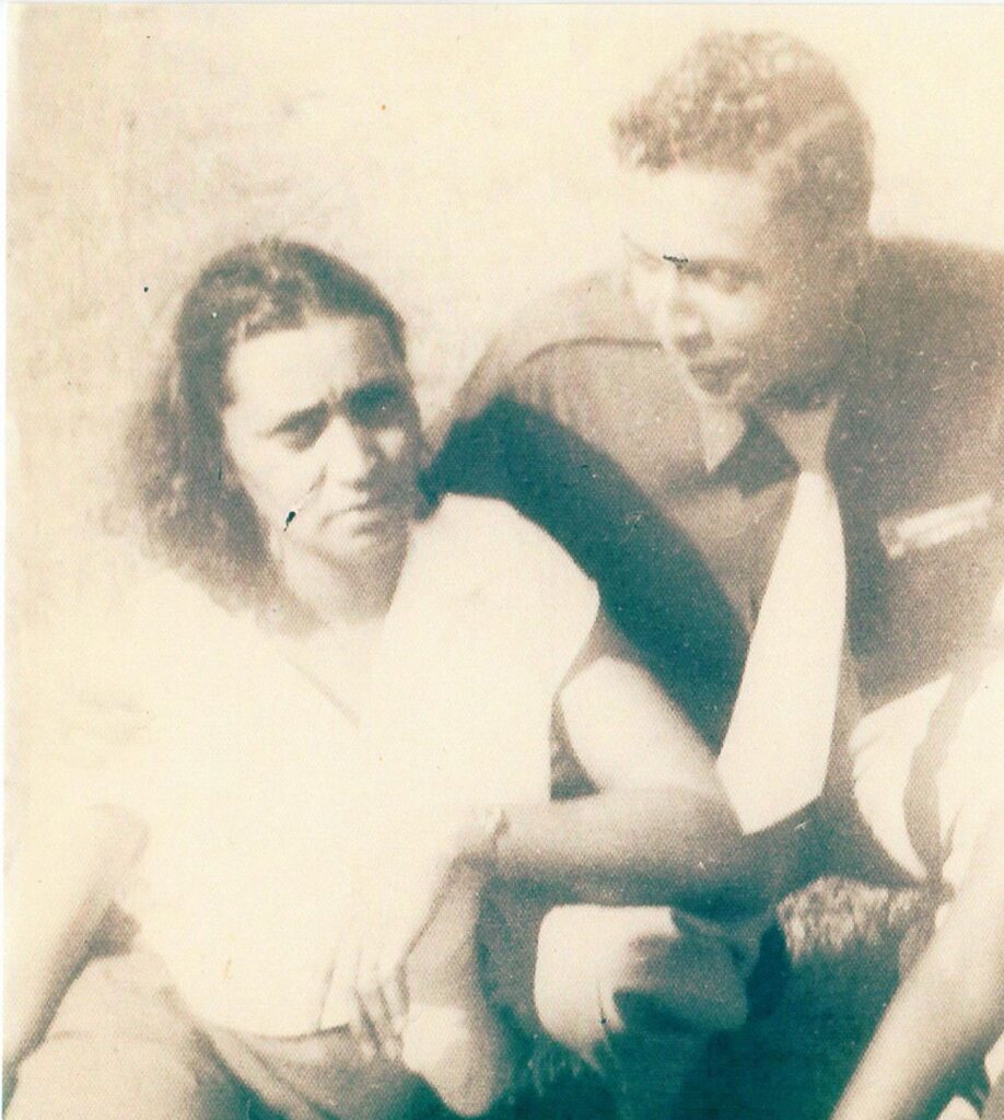 Sis and her nephew Buster, Shawy's son [James Henry Wilhite Jr.]